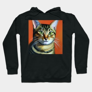 Tabby Cat Painting Hoodie